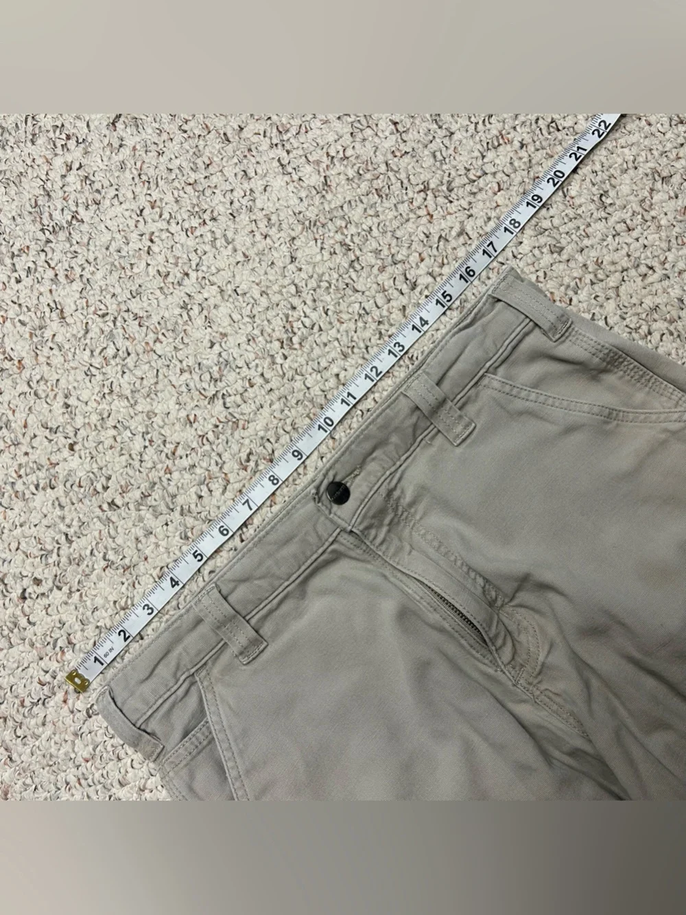 Carhartt Rugged Flex Relaxed Fit Shorts Beige Men's 34 Utility Pocket 102514-232